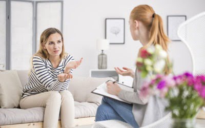 A woman undergoing counselling